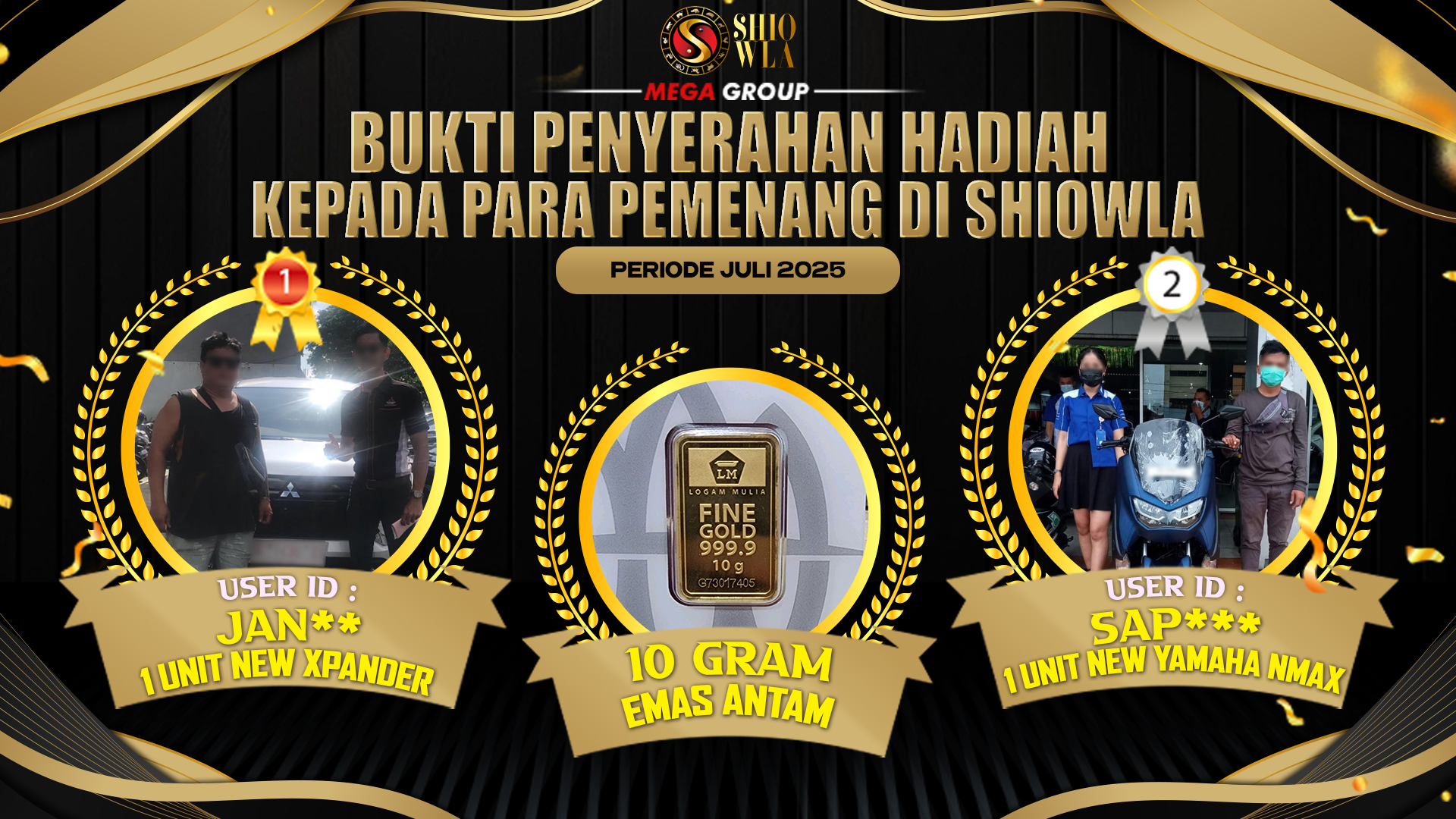 Selamat Kepada Member Setia SHIOWLA Sudah Memenangkan Satu Unit Mobil New Xpander
